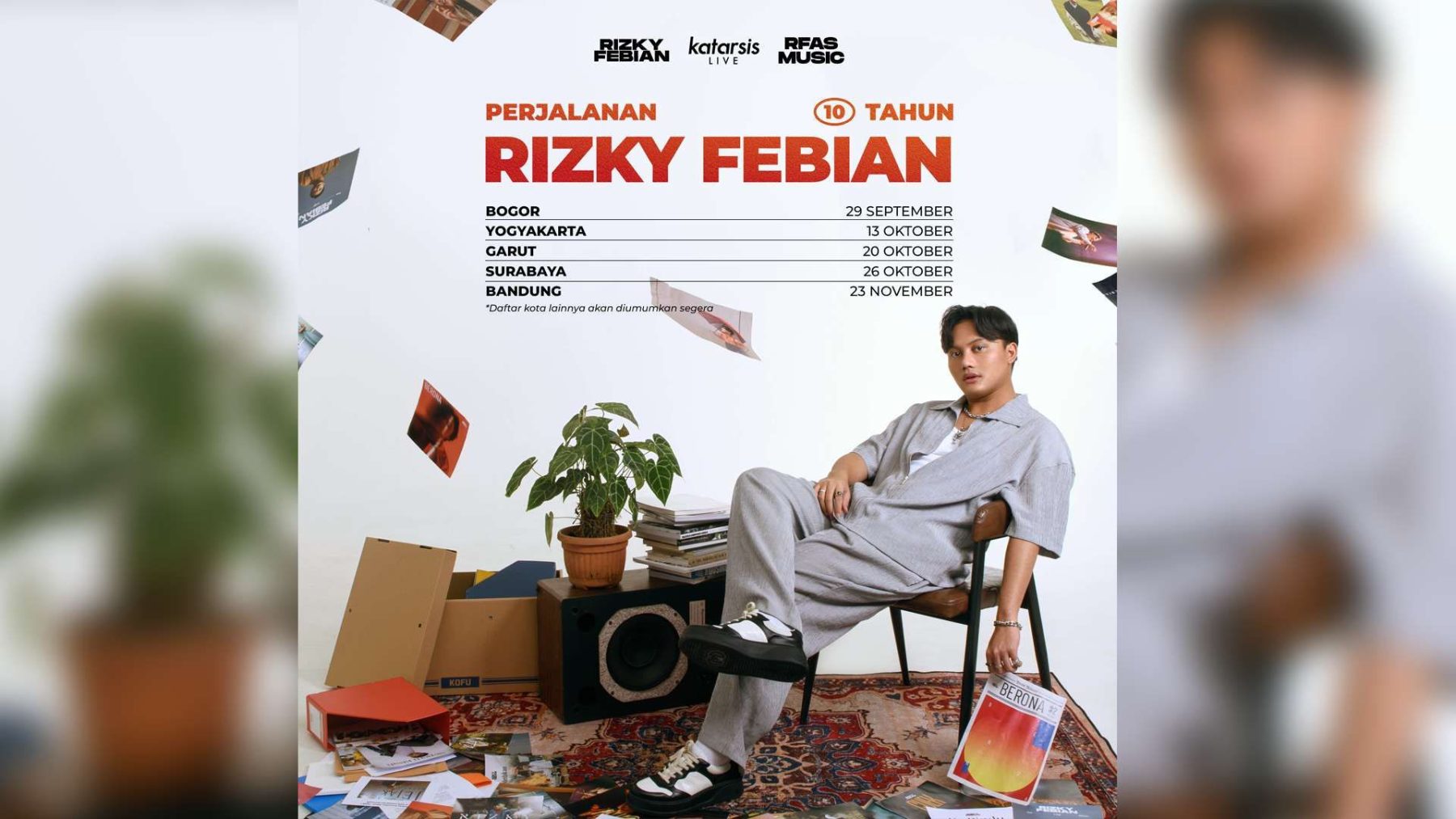 Rayakan 10 Tahun Berkarya, Rizky Febian Gelar Tur Musik di 10 Kota Indonesia